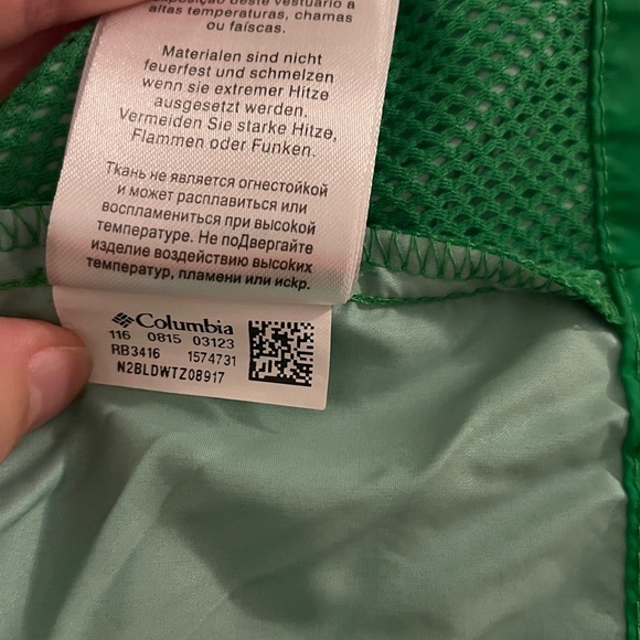 Columbia Glennaker Green Rain Jacket Windbreaker Boys Unisex Large 14-16 GUC - Picture 8 of 9